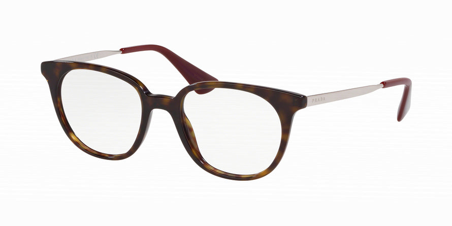 Prada CATWALK PR13UV Oval Eyeglasses  2AU1O1-HAVANA 50-18-140 - Color Map havana