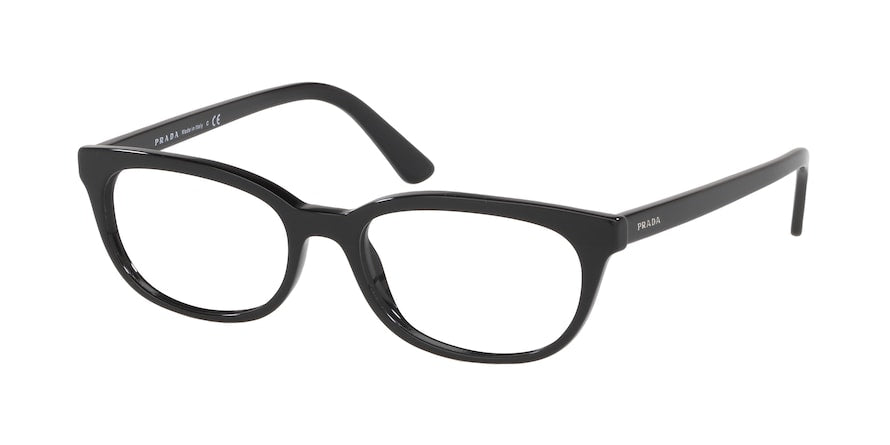 Prada CATWALK PR13VVF Oval Eyeglasses  1AB1O1-BLACK 51-17-140 - Color Map black