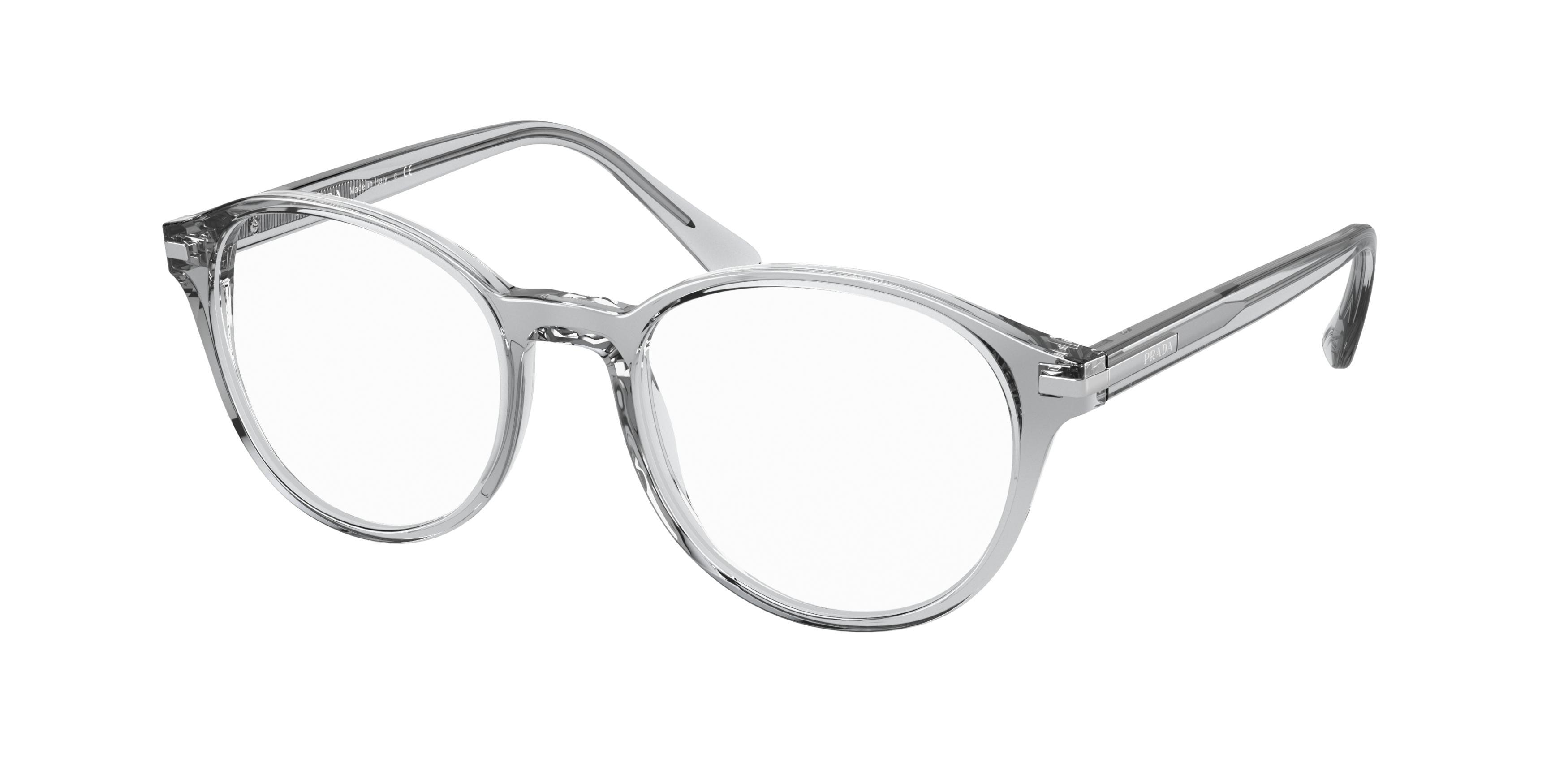 Prada PR13WV Phantos Eyeglasses  U431O1-Grey Crystal 49-145-19 - Color Map Grey