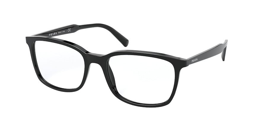 Prada PR13XVF Pillow Eyeglasses  1AB1O1-BLACK 55-17-145 - Color Map black