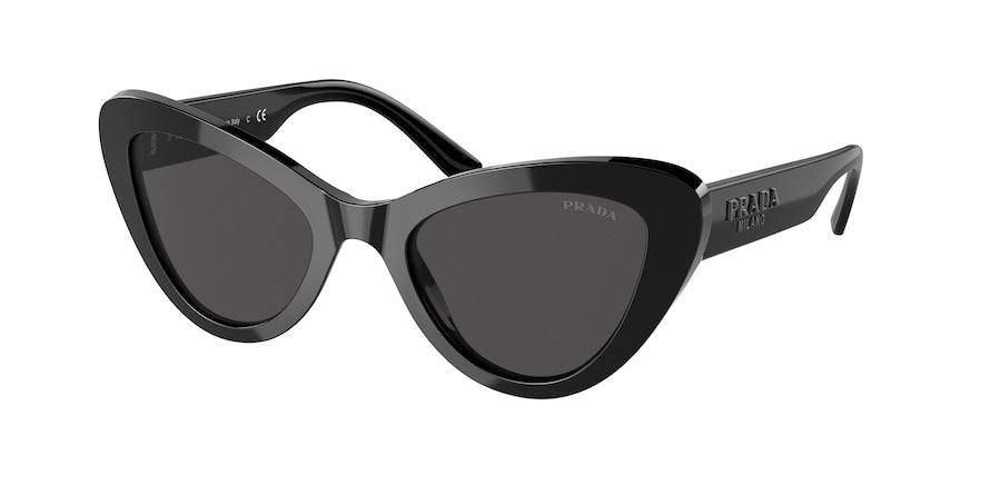 Prada PR13YSF Cat Eye Sunglasses  1AB5S0-BLACK 54-18-140 - Color Map black