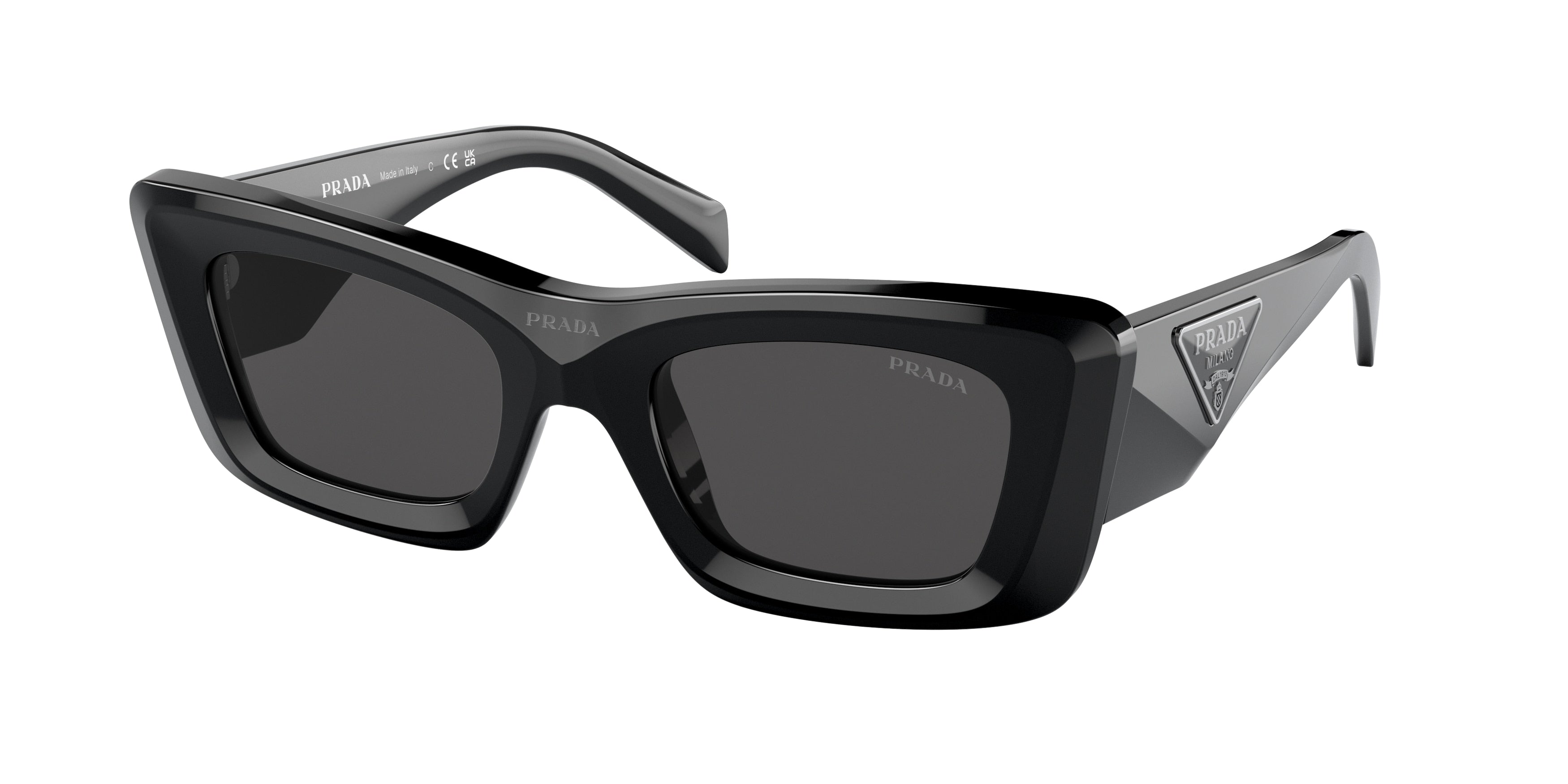 Prada PR13ZS Cat Eye Sunglasses  1AB5S0-Black 50-140-21 - Color Map Black