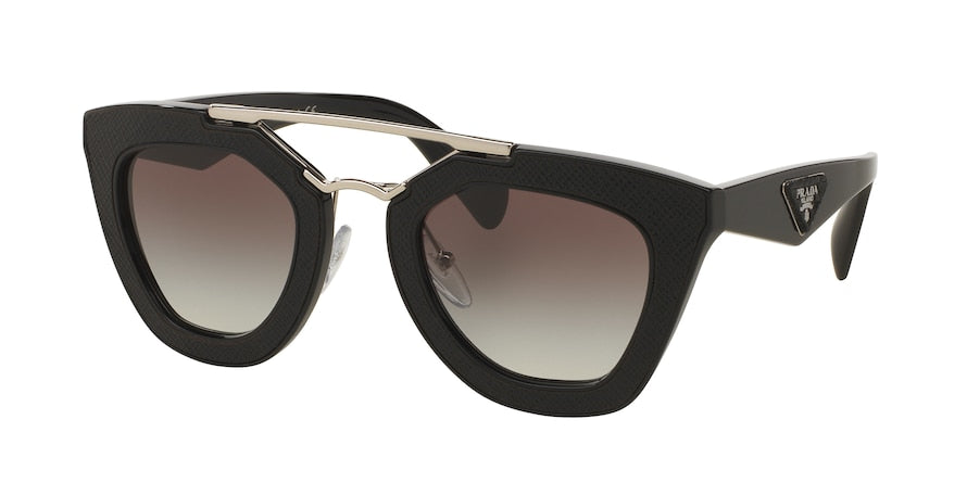 Prada ORNATE PR14SS Irregular Sunglasses  1AB0A7-BLACK 49-26-140 - Color Map black
