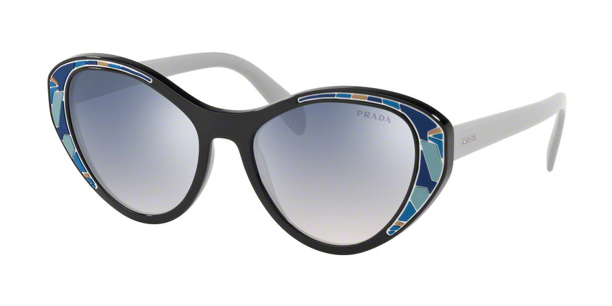 Prada CATWALK PR14US Cat Eye Sunglasses  LDM5R0-BLACK 55-18-140 - Color Map brown