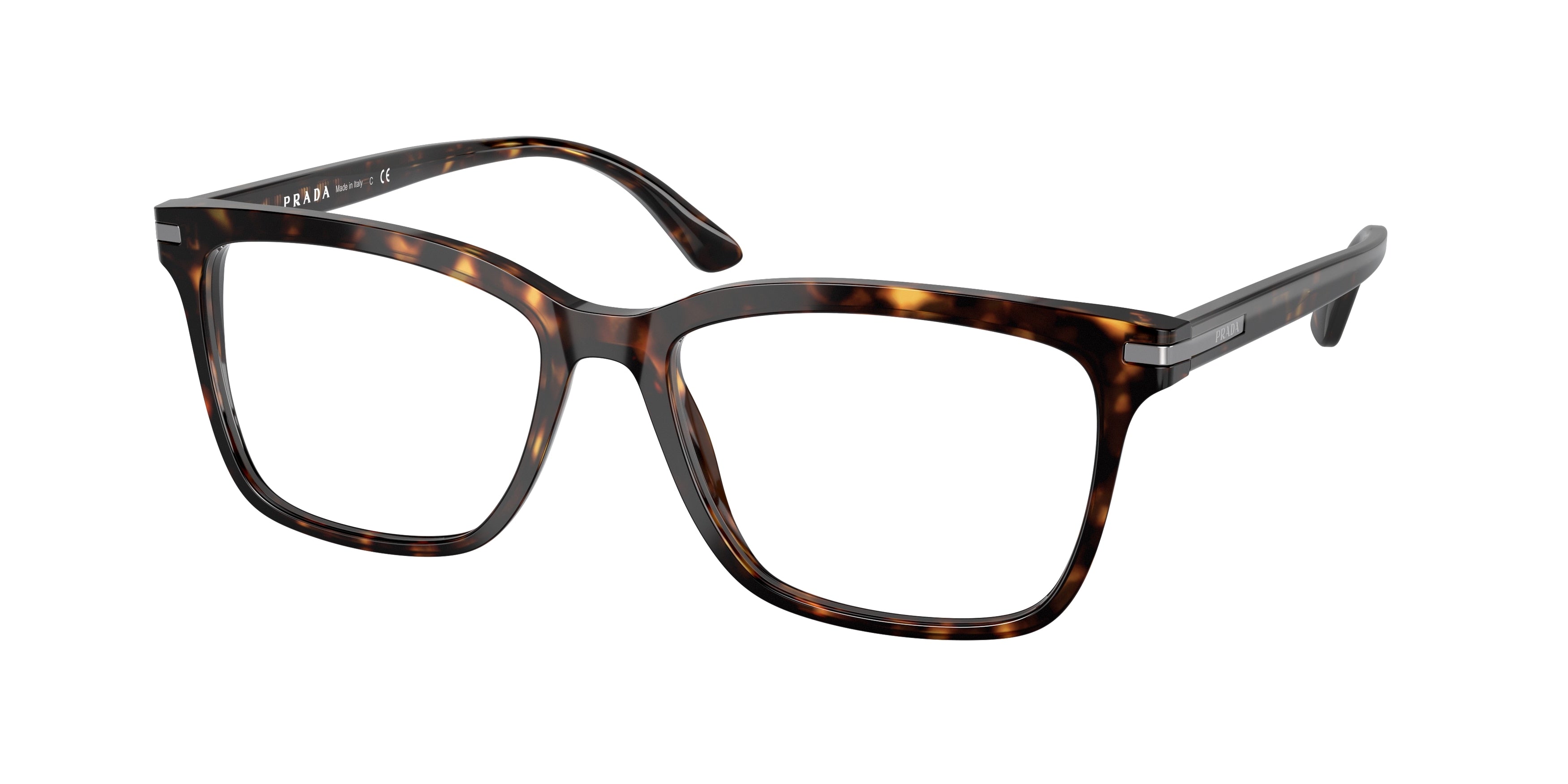 Prada PR14WVF Rectangle Eyeglasses  2AU1O1-Tortoise 56-150-17 - Color Map Tortoise