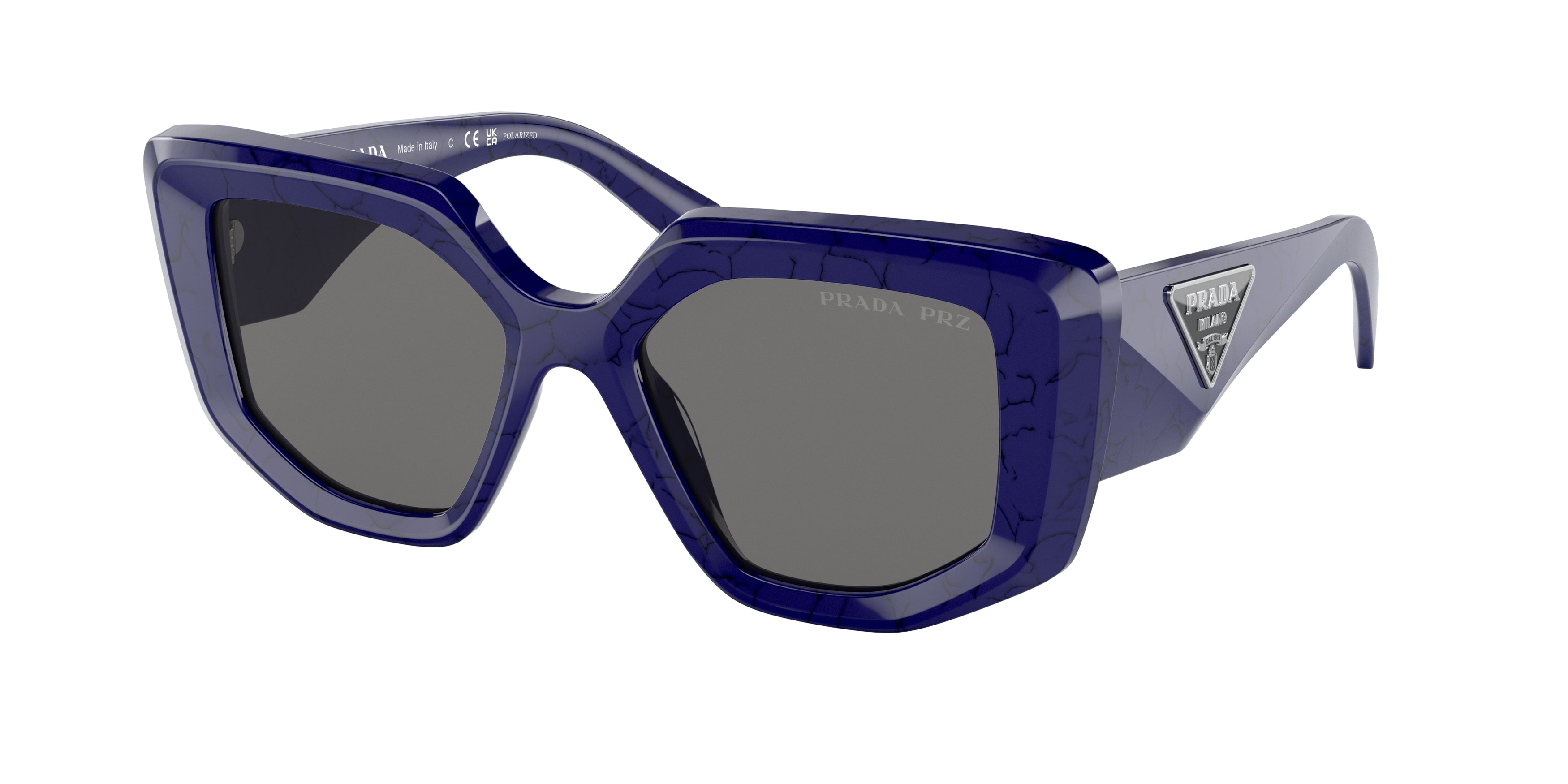 Prada PR14ZSF Irregular Sunglasses  18D5Z1-Baltic Marble 51-140-17 - Color Map Blue
