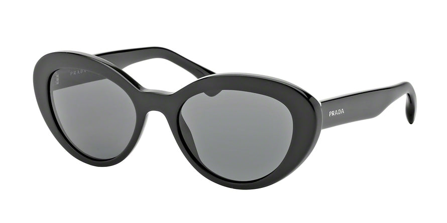 Prada PORTRAIT PR15QS Oval Sunglasses  1AB1A1-BLACK 53-19-140 - Color Map black