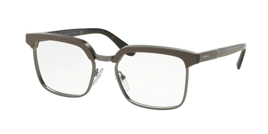 Prada JOURNAL PR15SV Square Eyeglasses  TV91O1-TOP GREY/HAVANA 54-18-145 - Color Map grey