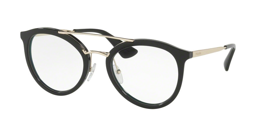 Prada PR15TV Phantos Eyeglasses  1AB1O1-BLACK 50-21-140 - Color Map black