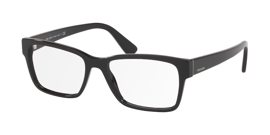 Prada HERITAGE PR15VVF Rectangle Eyeglasses  1AB1O1-BLACK 53-17-145 - Color Map black