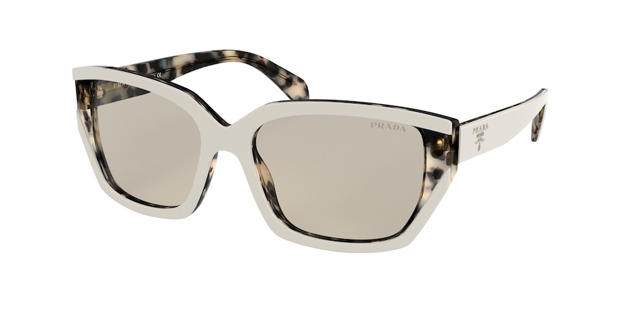 Prada PR15XS Rectangle Sunglasses  06C5J2-IVORY 56-17-140 - Color Map ivory