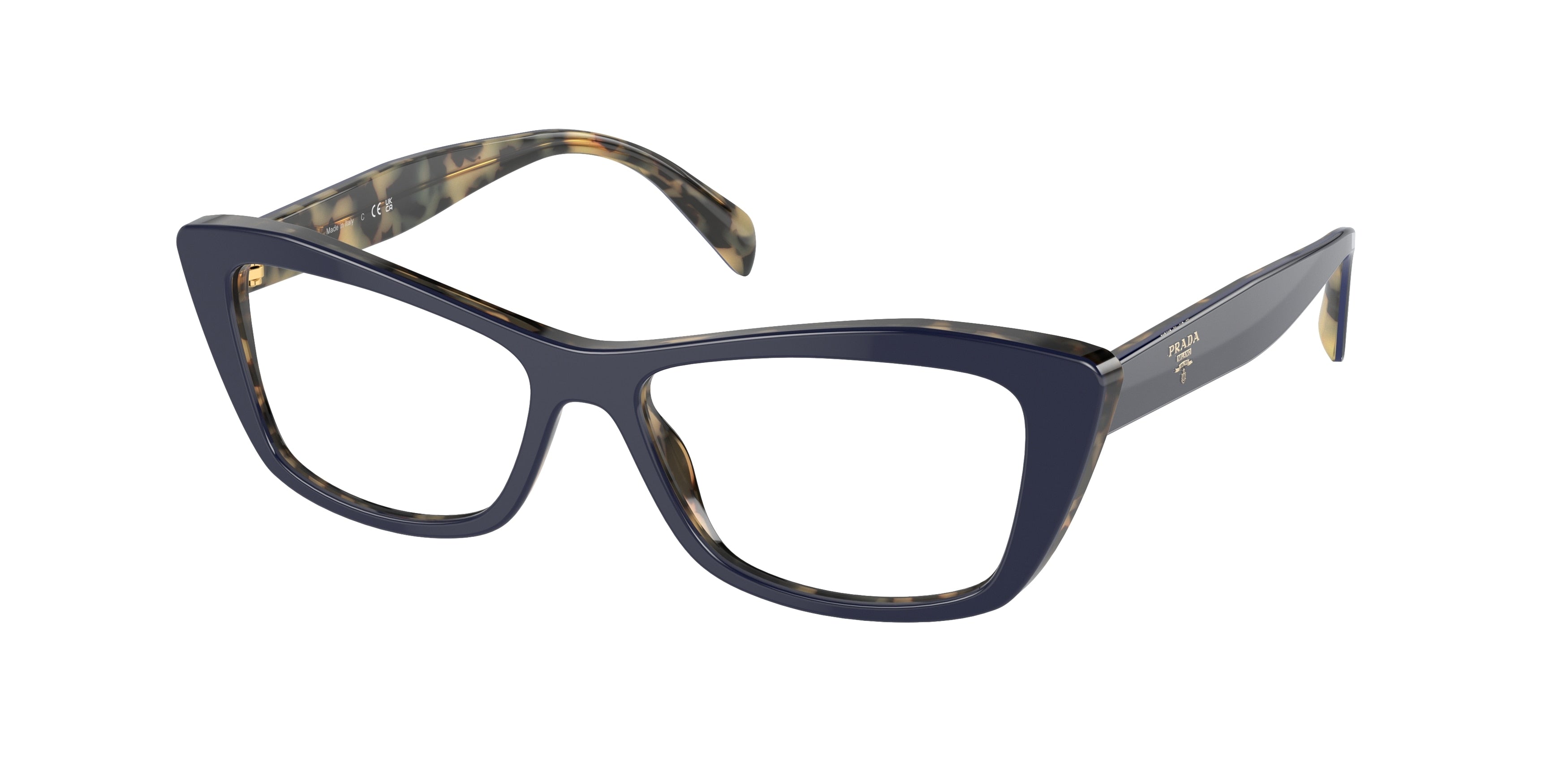 Prada PR15XV Cat Eye Eyeglasses  05C1O1-Blue 53-140-15 - Color Map Blue