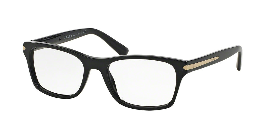 Prada PR16SV Rectangle Eyeglasses  1AB1O1-BLACK 54-18-140 - Color Map black