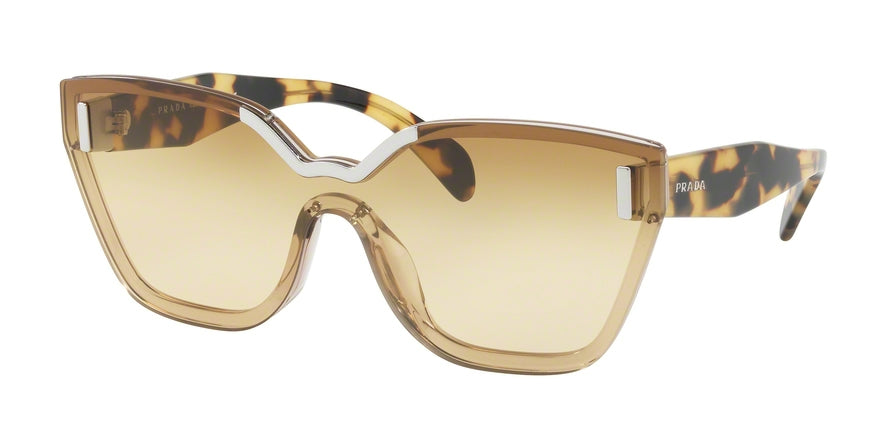Prada CATWALK PR16TS Irregular Sunglasses  VIR1G0-BEIGE 48-147-140 - Color Map brown