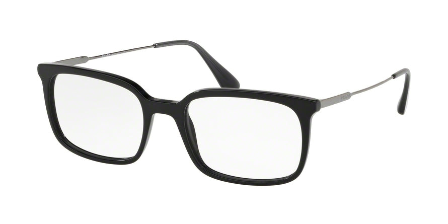 Prada CONCEPTUAL PR16UV Pillow Eyeglasses  1AB1O1-BLACK 55-19-150 - Color Map black