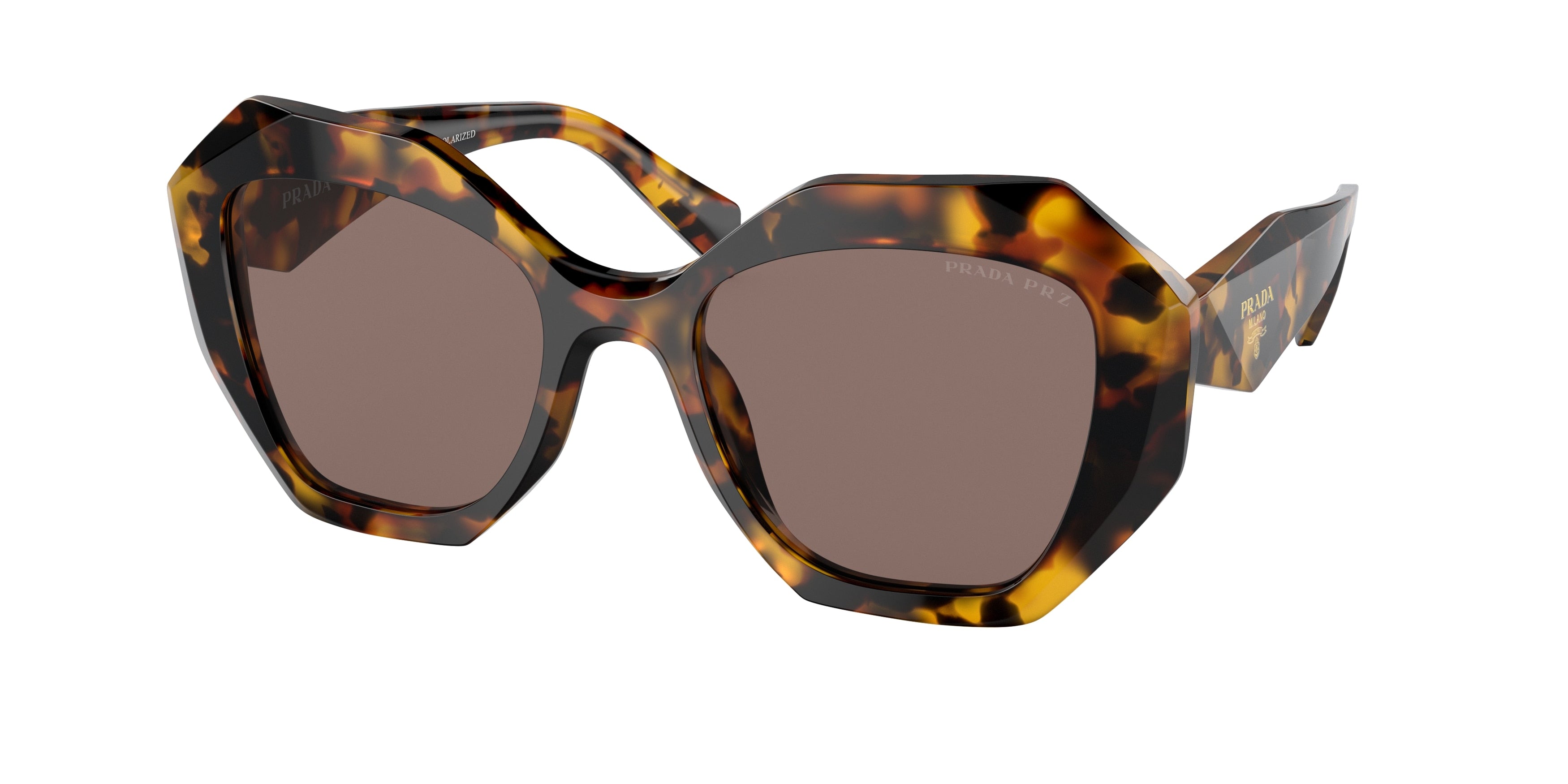 Prada PR16WSF Irregular Sunglasses  VAU05C-Honey Tortoise 53-145-18 - Color Map Tortoise