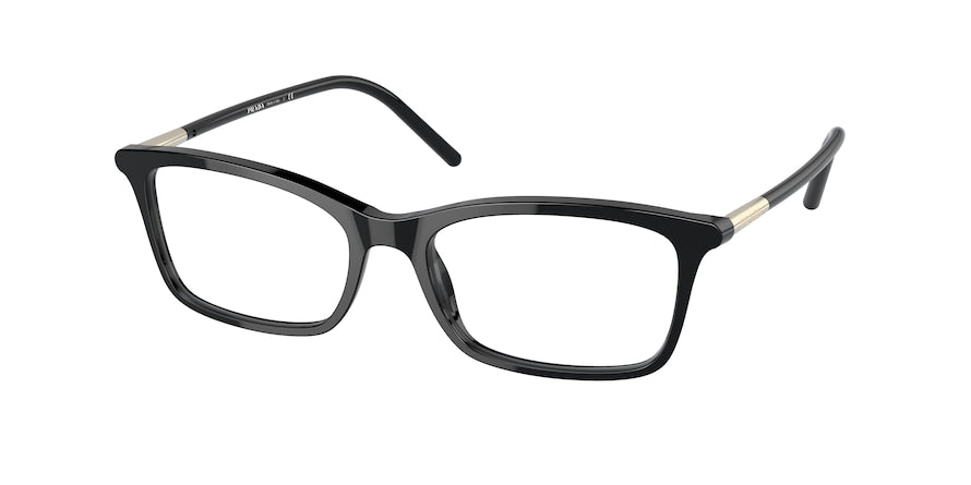 Prada PR16WVF Rectangle Eyeglasses  1AB1O1-BLACK 54-17-140 - Color Map black