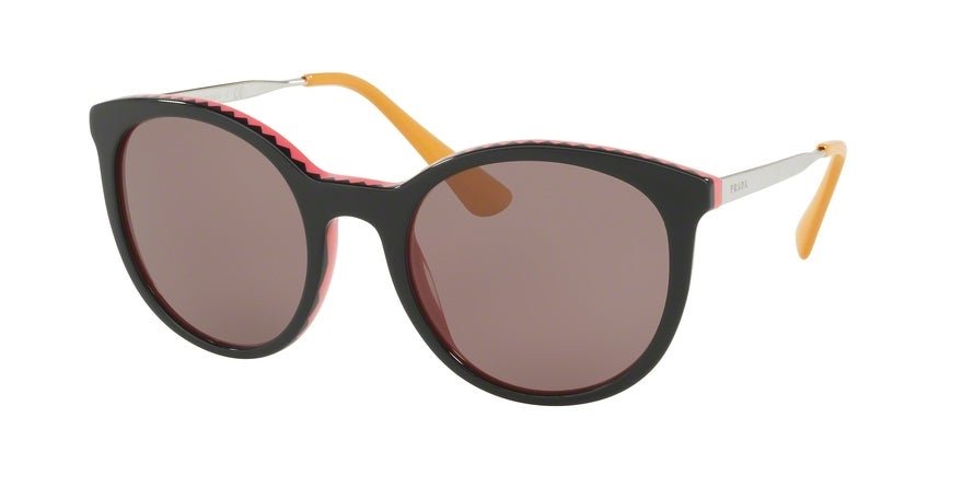 Prada CINEMA PR17SS Phantos Sunglasses  VH66X1-BLACK/PINK 53-21-140 - Color Map black