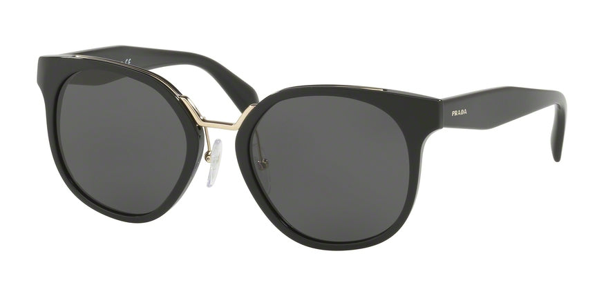 Prada CATWALK PR17TS Square Sunglasses  1AB5S0-BLACK 53-20-140 - Color Map black