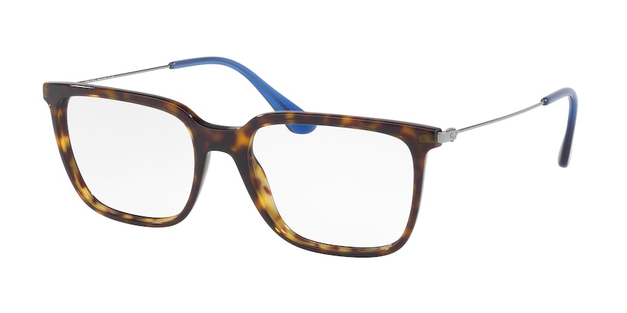 Prada CATWALK PR17TV Rectangle Eyeglasses  2AU1O1-HAVANA 55-18-140 - Color Map havana