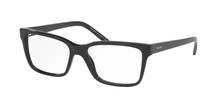 Prada MILLENNIALS PR17VV Rectangle Eyeglasses  1AB1O1-BLACK 54-16-140 - Color Map black