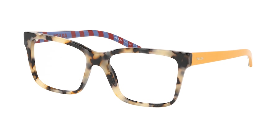Prada MILLENNIALS PR17VV Rectangle Eyeglasses  KAD1O1-BLACK HAVANA 54-16-140 - Color Map black
