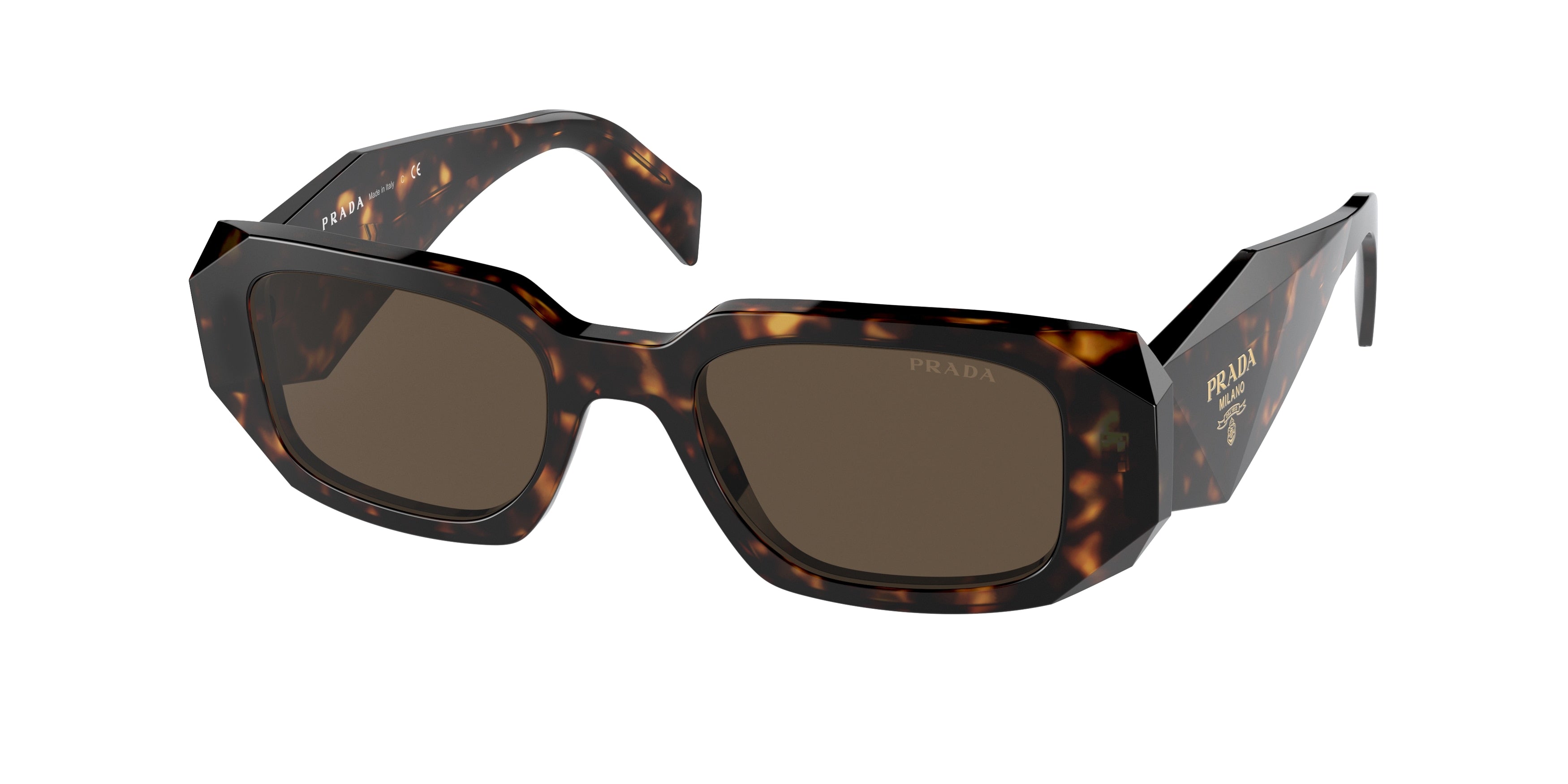 Prada PR17WS Rectangle Sunglasses  2AU8C1-Tortoise 49-145-20 - Color Map Tortoise