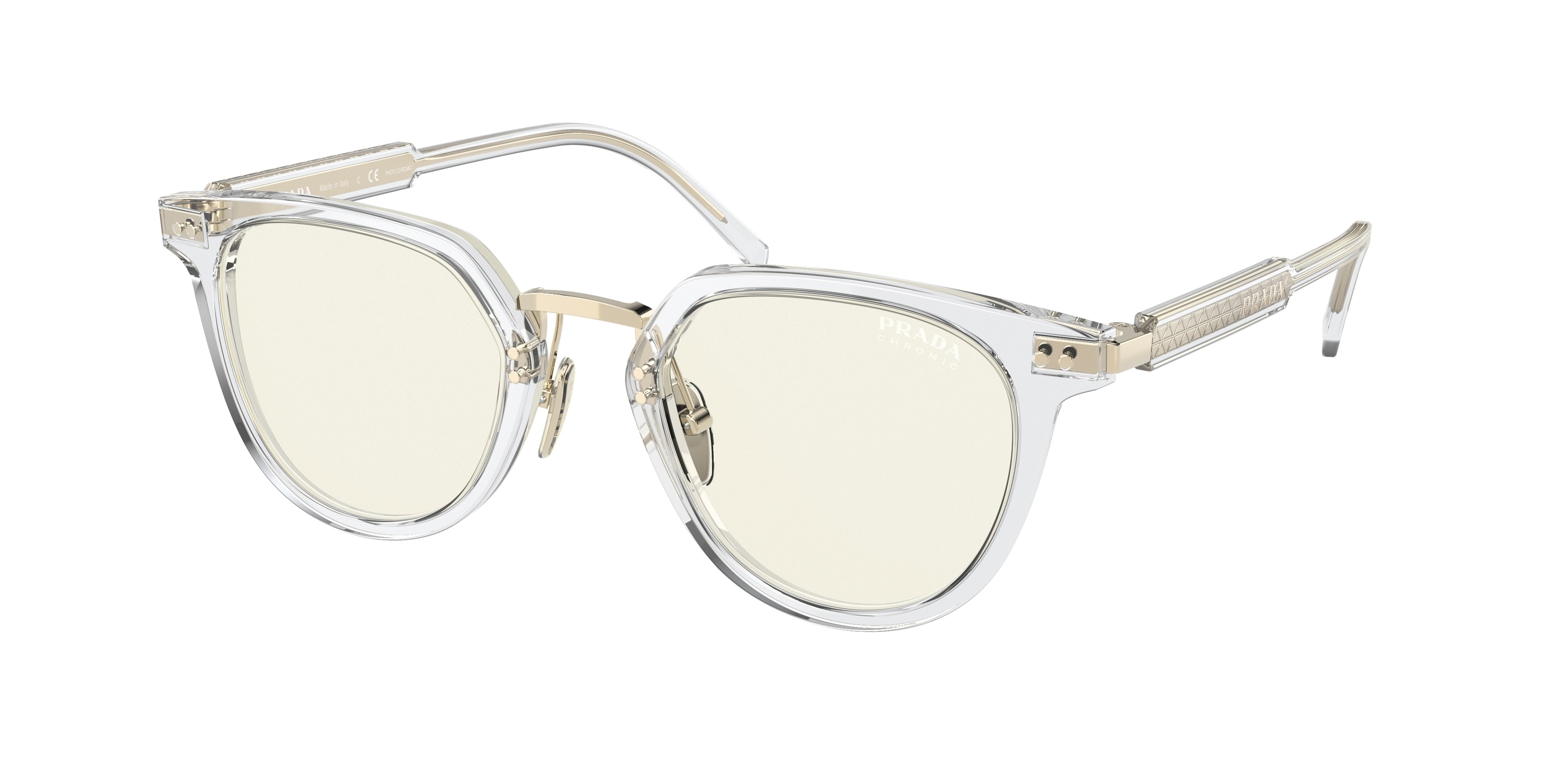 Prada PR17YS Phantos Sunglasses  2AZ09N-Crystal 49-140-22 - Color Map White