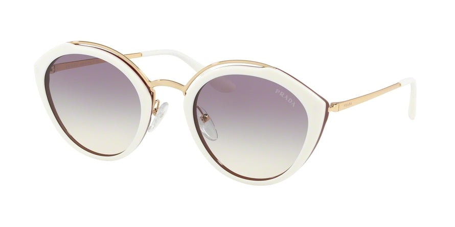 Prada CONCEPTUAL PR18US Phantos Sunglasses  YNC226-IVORY/BOREDAUX/GOLD 53-24-140 - Color Map ivory