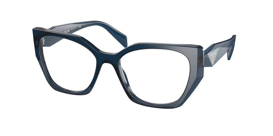 Prada PR18WVF Irregular Eyeglasses  08Q1O1-BLUE CRYSTAL 54-17-145 - Color Map blue