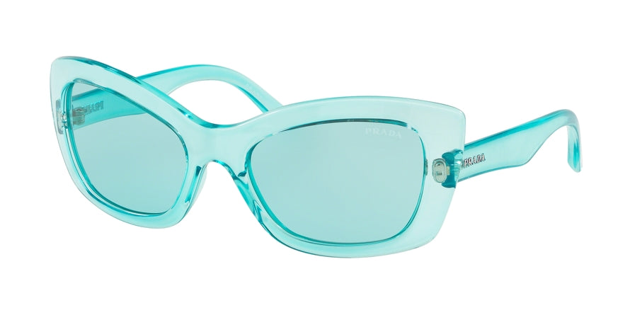 Prada CATWALK PR19MS Cat Eye Sunglasses  3410B5-AZURE 56-20-135 - Color Map light blue