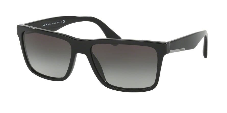 Prada PR19SSF Square Sunglasses  1AB0A7-BLACK 59-17-145 - Color Map black