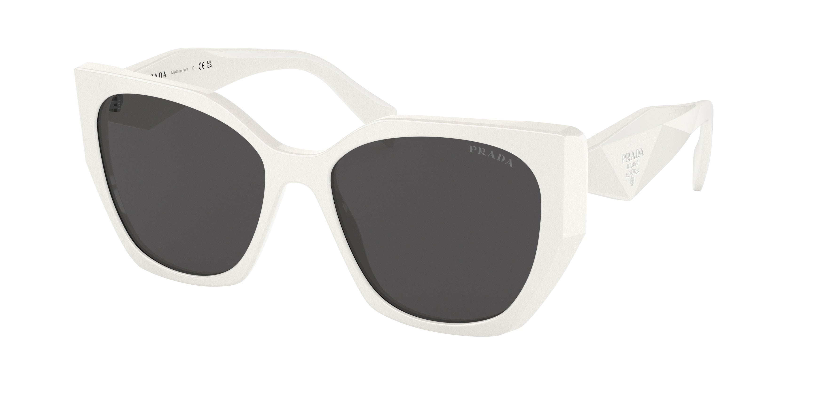 Prada PR19ZSF Pillow Sunglasses  1425S0-Talc 56-145-16 - Color Map White