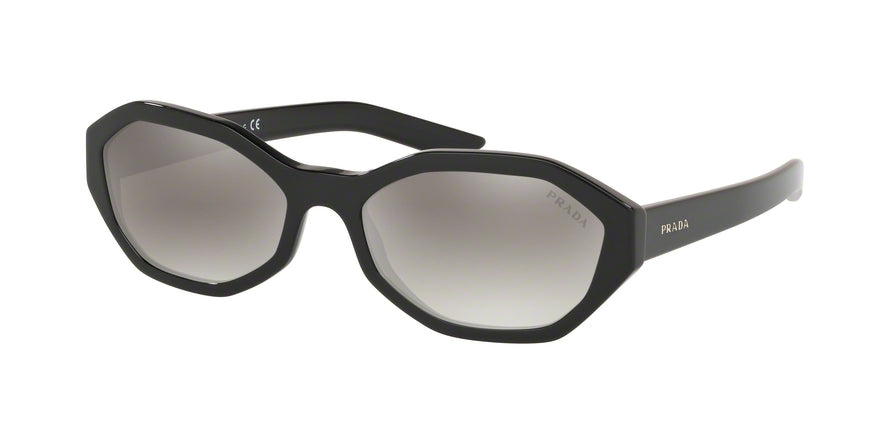 Prada MILLENIALS PR20VS Irregular Sunglasses  1AB5O0-BLACK 56-17-140 - Color Map black