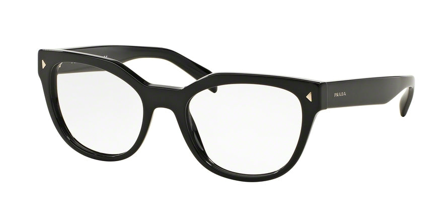 Prada PR21SV Square Eyeglasses  1AB1O1-BLACK 51-19-140 - Color Map black