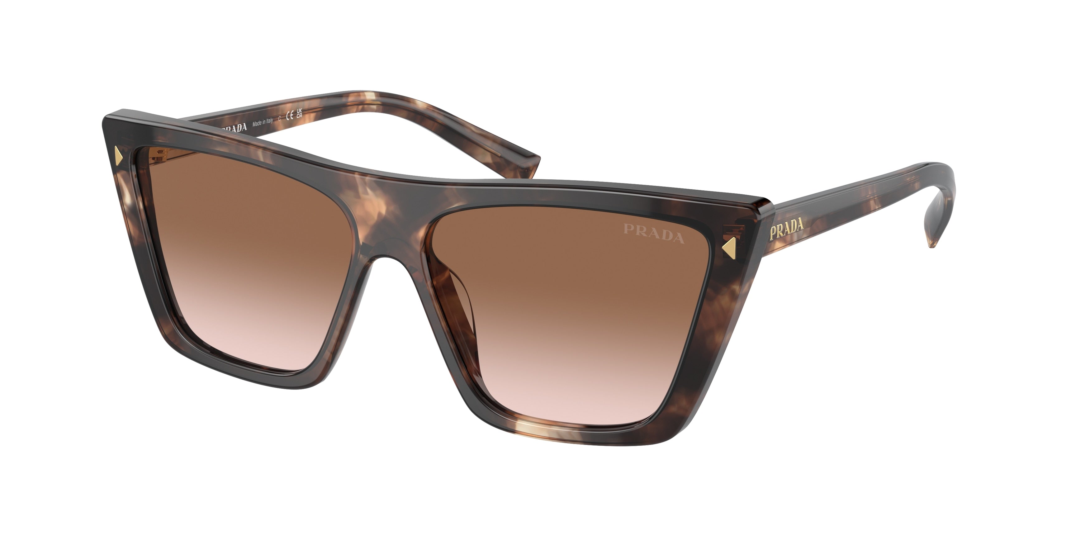 Prada PR21ZSF Butterfly Sunglasses  07R0A6-Caramel Tortoise 56-145-13 - Color Map Tortoise