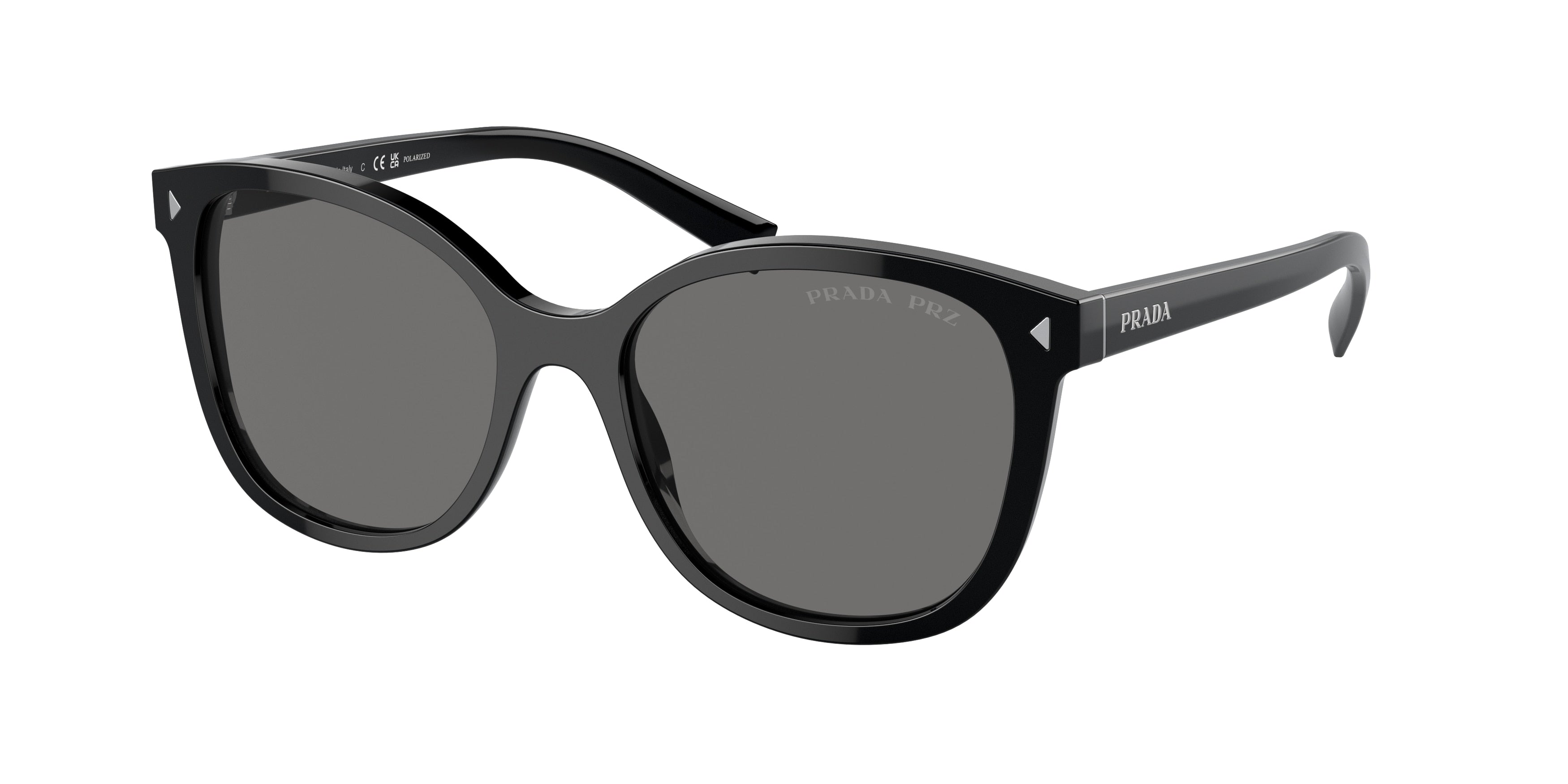 Prada PR22ZSF Square Sunglasses  1AB5Z1-Black 54-145-16 - Color Map Black