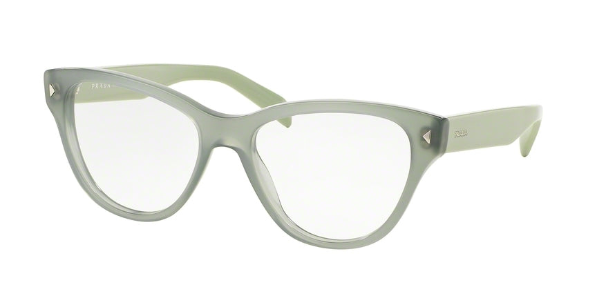 Prada PR23SV Cat Eye Eyeglasses  UEI1O1-OPAL DARK GREEN 52-17-140 - Color Map green