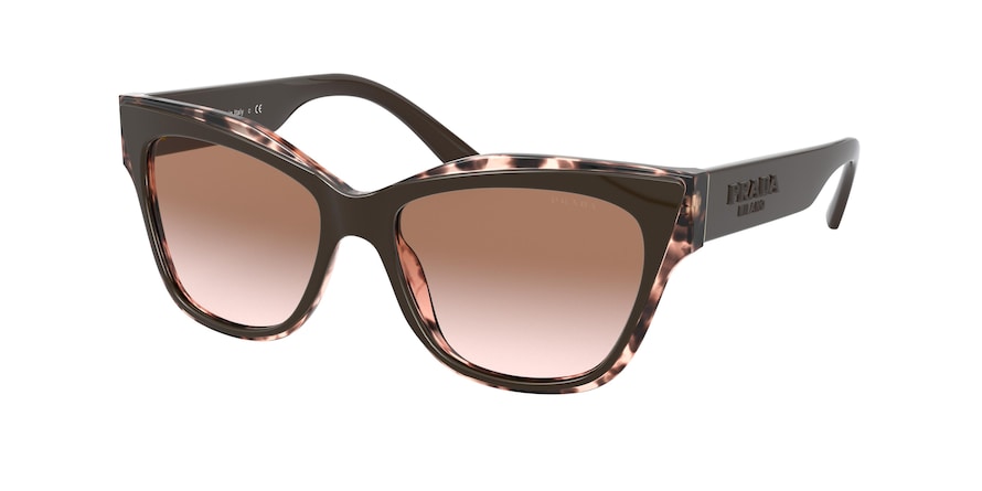 Prada PR23XSF Cat Eye Sunglasses  ROL0A6-BROWN 55-16-140 - Color Map brown