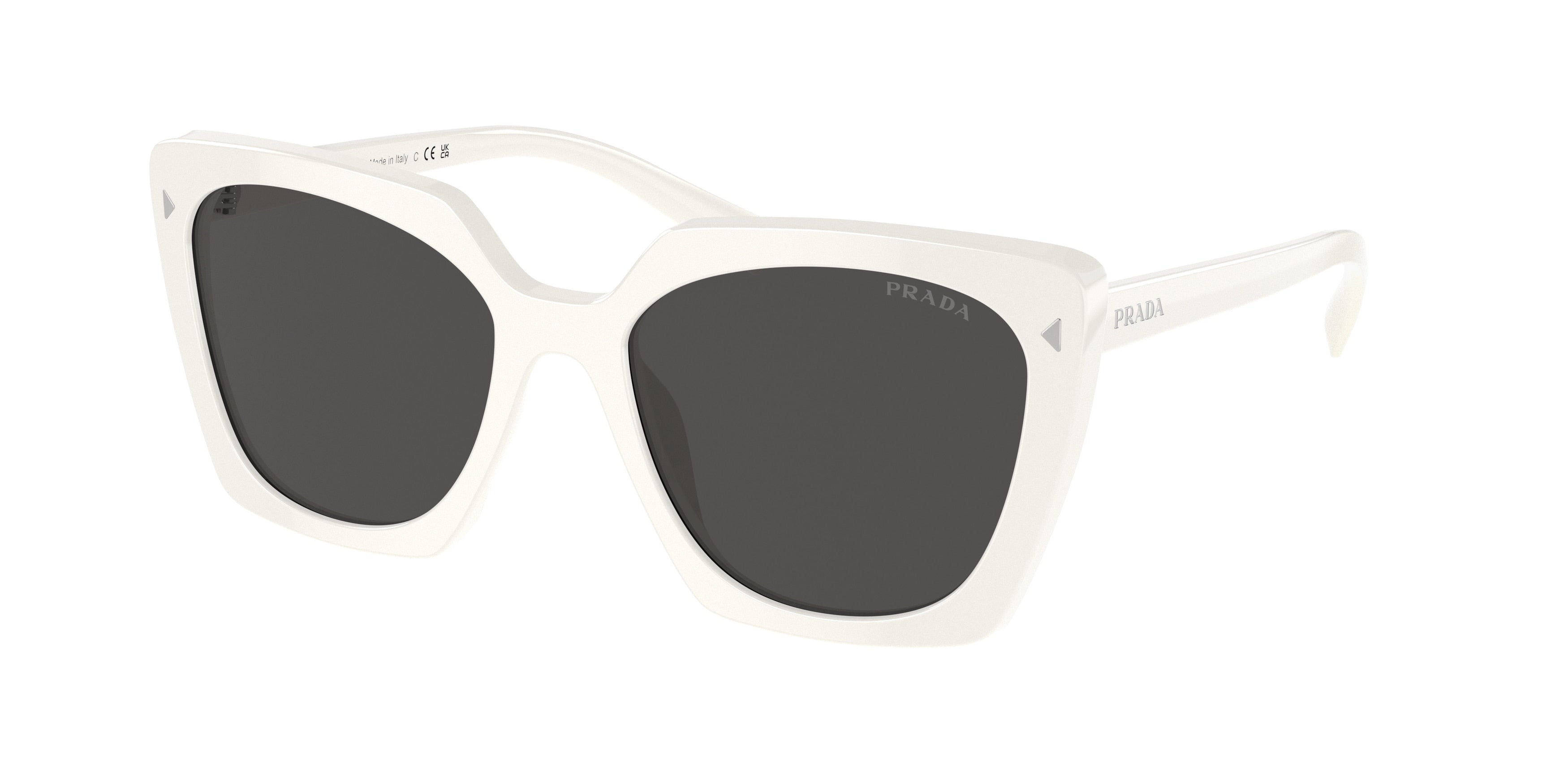 Prada PR23ZSF Square Sunglasses  1425S0-Talc 55-145-17 - Color Map White