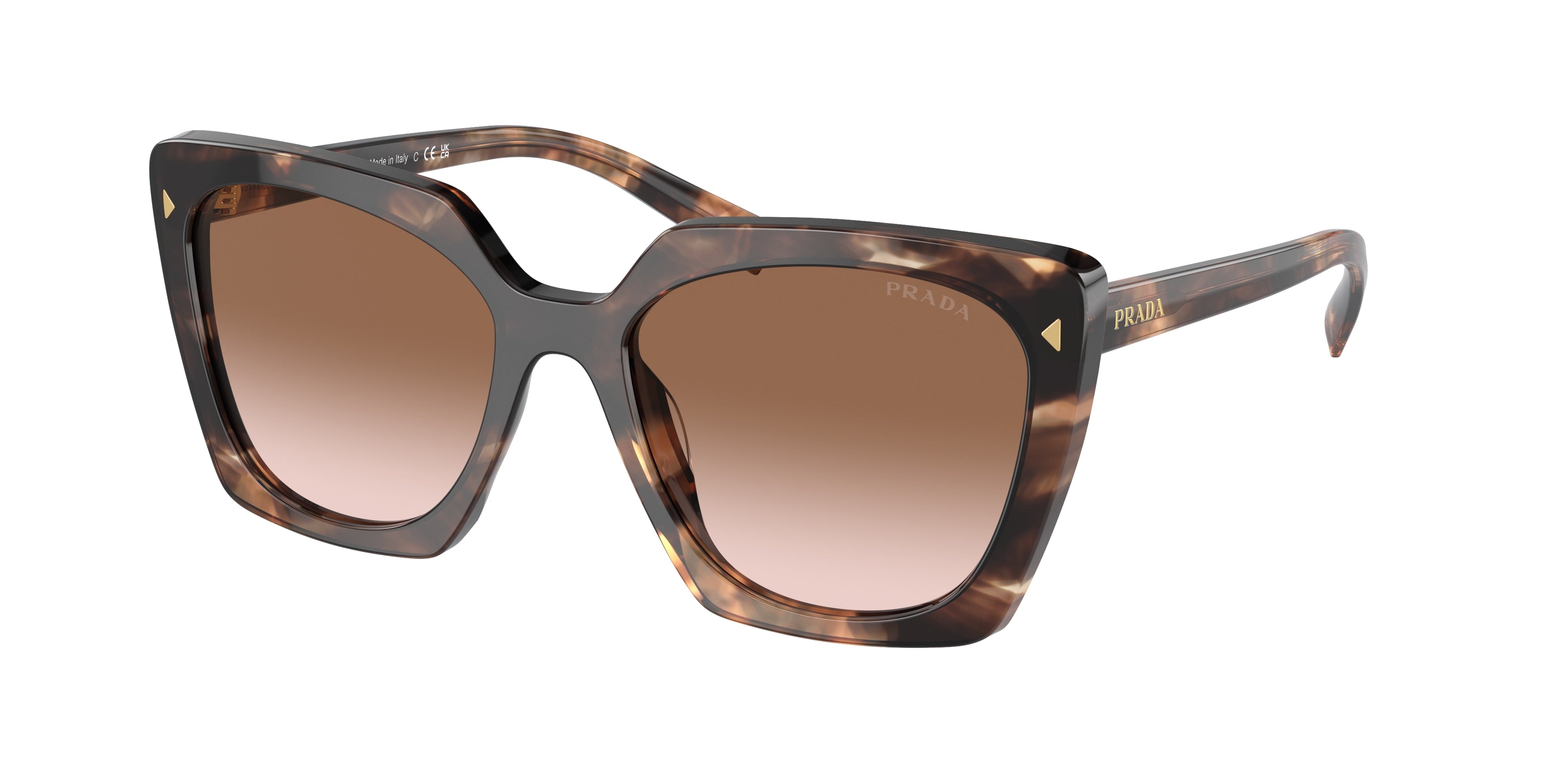 Prada PR23ZS Square Sunglasses  07R0A6-Caramel Tortoise 54-145-18 - Color Map Tortoise