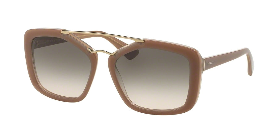 Prada PR24RS Square Sunglasses  UEC4K0-OPAL POWDER/PINK/OPAL POWDER 56-17-140 - Color Map light brown