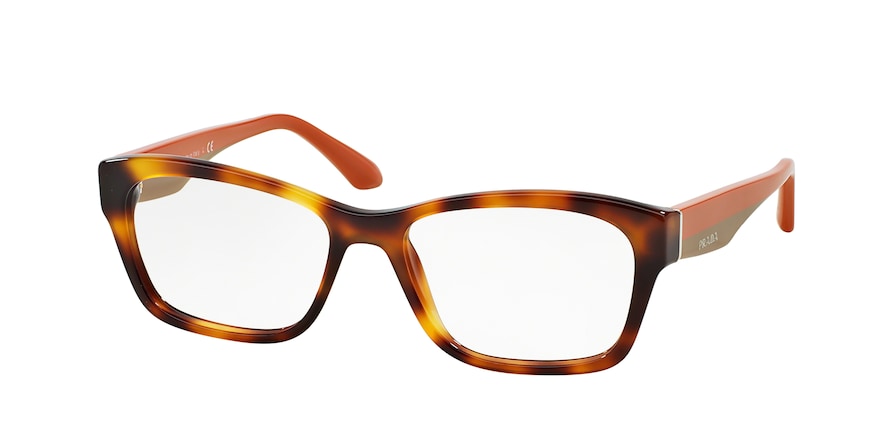 Prada VOICE PR24RV Square Eyeglasses  TKR1O1-HAVANA 52-16-140 - Color Map havana
