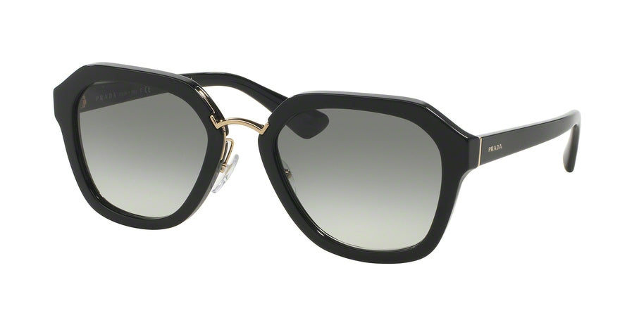 Prada CINEMA' PR25RS Square Sunglasses  1AB0A7-BLACK 55-21-140 - Color Map black