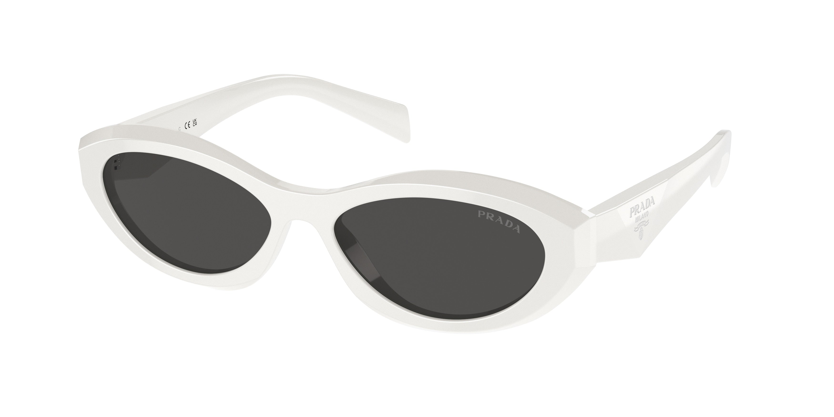 Prada PR26ZS Irregular Sunglasses  17K08Z-Talc 55-145-16 - Color Map White