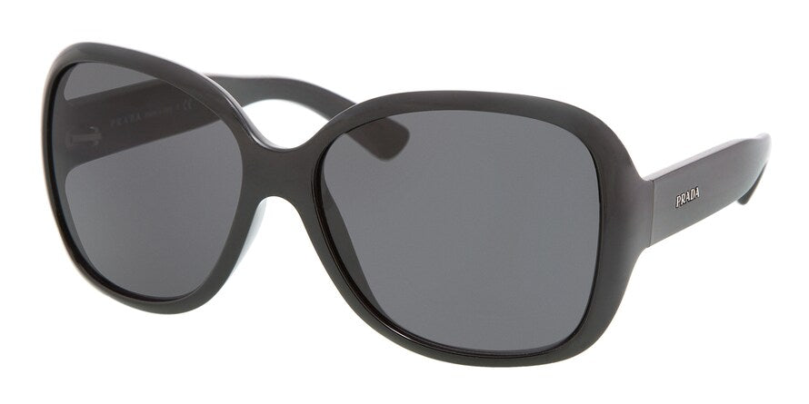 Prada PR27MS Square Sunglasses  1AB1A1-GLOSS BLACK 60-15-130 - Color Map black