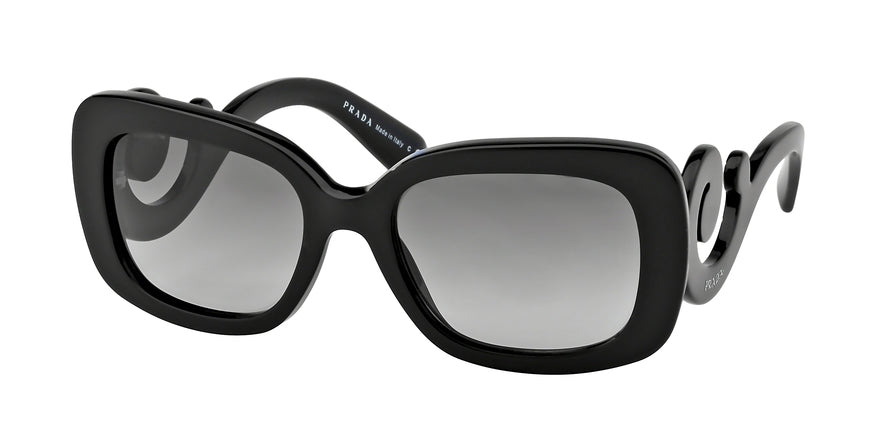 Prada PR27OS Rectangle Sunglasses  1AB3M1-BLACK 54-19-135 - Color Map black