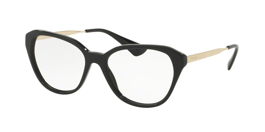 Prada CATWALK PR28SVF Square Eyeglasses  1AB1O1-BLACK 54-16-140 - Color Map black