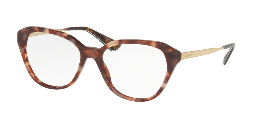 Prada CINEMA PR28SV Square Eyeglasses  UE01O1-PINK HAVANA 52-16-140 - Color Map pink