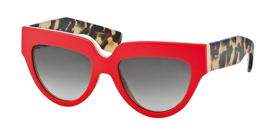Prada PR29PS Irregular Sunglasses  SL20A7-TOP RED/BEIGE 52-18-140 - Color Map red